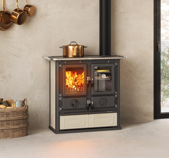 Piecyk na pellet  do domów pasywnych Dame Air Tight  6kW rosetta bii liberty boxprinc min - Piecyk na pellet  do domów pasywnych Dame Air Tight  6kW